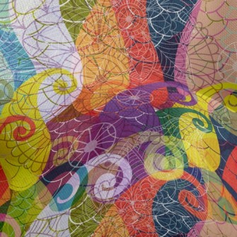 Colorful Flowers Lightweight Performance Linen