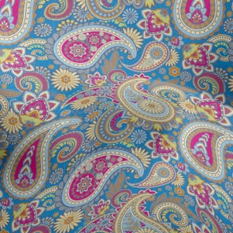 Bright Color Swirls Lightweight Performance Linen