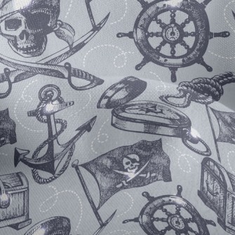 Skeleton Pirate Treasure Lightweight Performance Linen