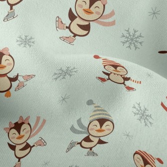Ice Skating Penguin Lightweight Performance Linen