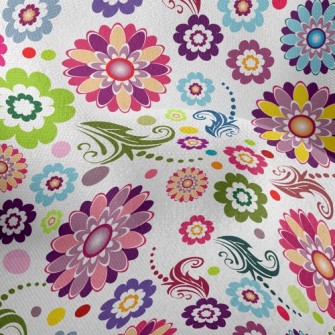 Bright Flowers Lightweight Performance Linen