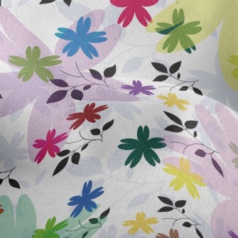 Colorful Flowers Lightweight Performance Linen