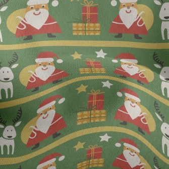 Santa Giving Gifts Lightweight Performance Linen