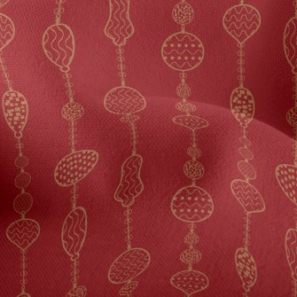 Retro Festive Lantern Lightweight Performance Linen