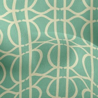 Interlaced Circles And Lines Lightweight Performance Linen