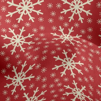 Shiny Christmas Snowflakes Lightweight Performance Linen