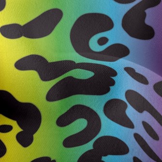 Rainbow Gradient Leopard Print Lightweight Performance Linen