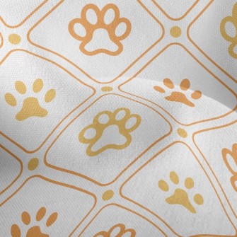 Checkered Dog Footprints Lightweight Performance Linen