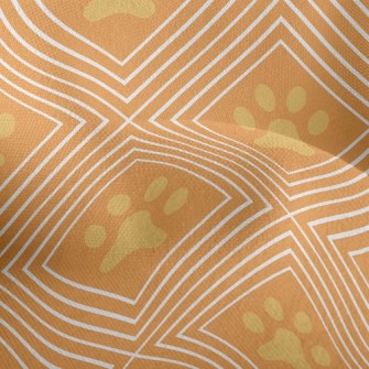 Diamond Frame Dog Footprints Lightweight Performance Linen