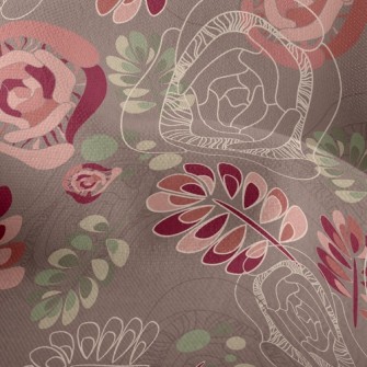 Psychedelic Vintage Flowers Lightweight Performance Linen