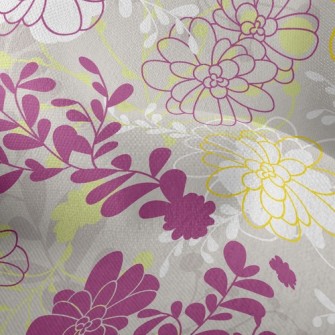 Elegant Purple Floral Lightweight Performance Linen