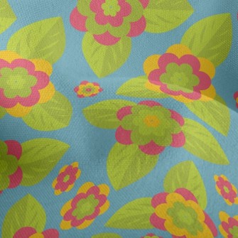 Green Flower Lightweight Performance Linen
