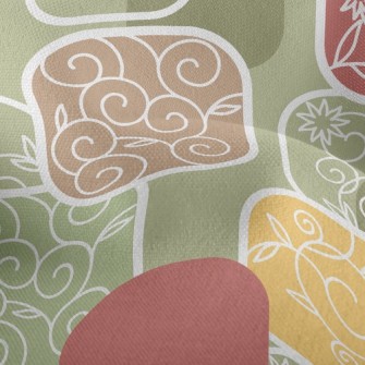 Floral Cubes Lightweight Performance Linen