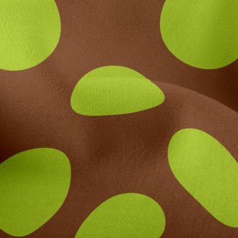 Trendy Mustard Green Dots Lightweight Performance Linen