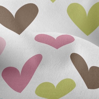 Colorful Little Hearts Lightweight Performance Linen