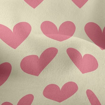Simple Pink Heart Lightweight Performance Linen