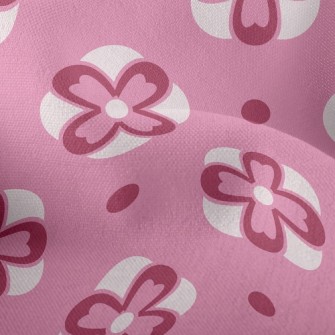 Changing Pink Flowers Lightweight Performance Linen