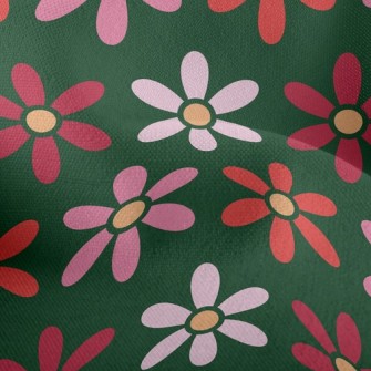Beautiful Colorful Flowers Lightweight Performance Linen