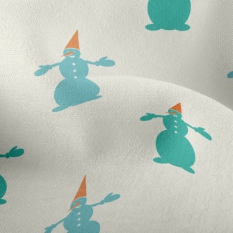 Cute Christmas Snowman Lightweight Performance Linen