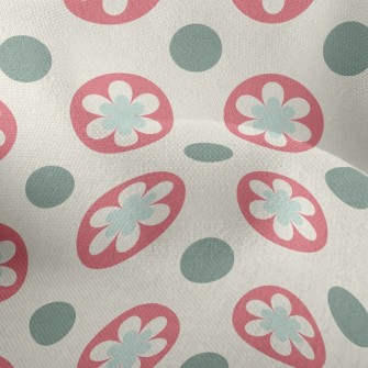 Circle Flower Dots Lightweight Performance Linen