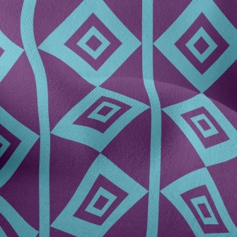 Psychedelic Purple Rhombus Lightweight Performance Linen