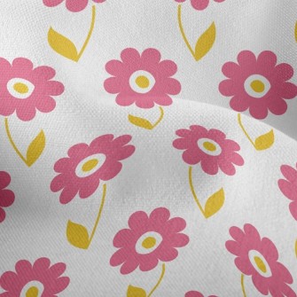 Elegant Pink Flowers Lightweight Performance Linen