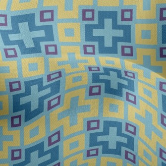 Cross Block Mosaic Lightweight Performance Linen