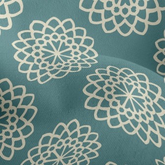 Gorgeous Coil Flowers Lightweight Performance Linen