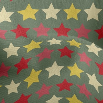 Christmas Color Stars Lightweight Performance Linen