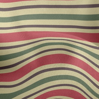 Christmas Horizontal Stripes Lightweight Performance Linen