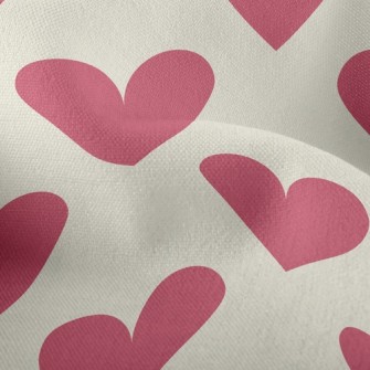 Simple Pink Heart Lightweight Performance Linen