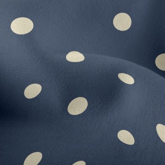 Classic Navy Polka Dots Lightweight Performance Linen
