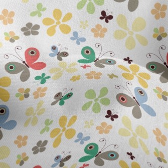 Summer Colorful Floral Butterf Lightweight Performance Linen