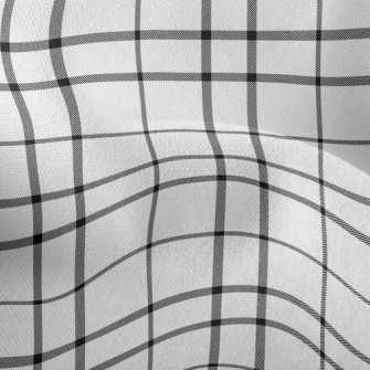 Black And White Plaid Pattern Lightweight Performance Linen