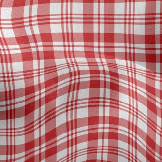 Red Striped Checkered Lightweight Performance Linen