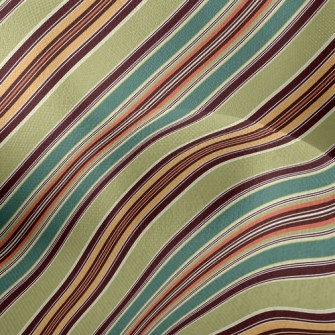 Contrasting Diagonal Stripes Lightweight Performance Linen