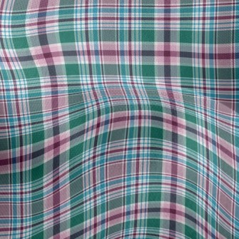Contrasting Classic Check Lightweight Performance Linen