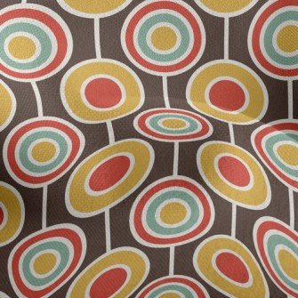 Retro Psychedelic Circle Lightweight Performance Linen