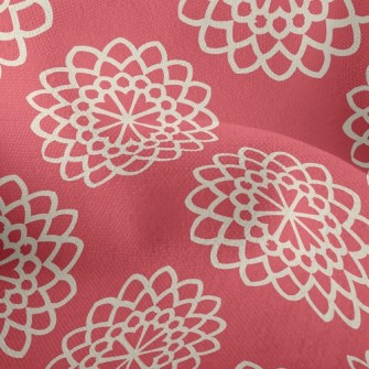 Beautiful Coil Flowers Lightweight Performance Linen