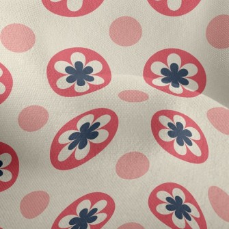 Flowers And Dots Lightweight Performance Linen