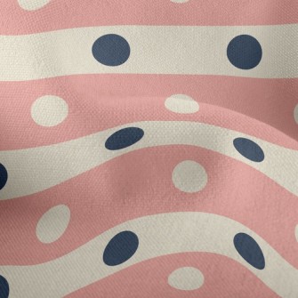 Polka Dot Horizontal Stripes Lightweight Performance Linen