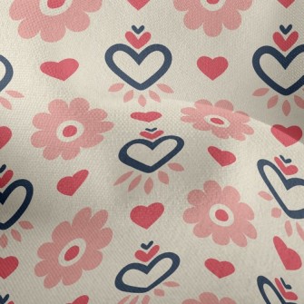 Love Pink Flower Lightweight Performance Linen