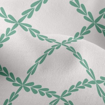 Grid Of Leaves Lightweight Performance Linen