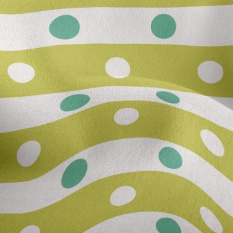 Polka Dot Horizontal Stripes Lightweight Performance Linen