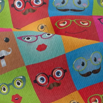 Funny Glasses Face Modern Jersey