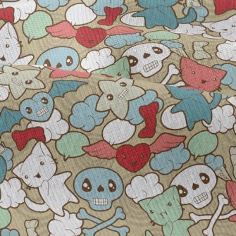 Doodle Cat Skull Modern Jersey