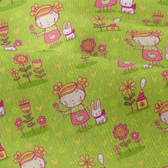 Little Girl And Rabbit Modern Jersey