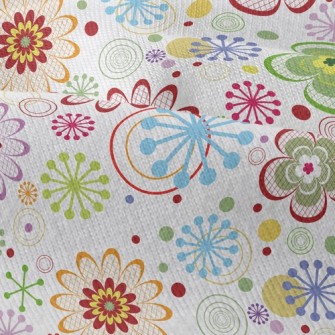 Colorful Painted Flowers Modern Jersey