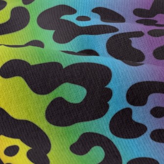 Rainbow Gradient Leopard Print Modern Jersey