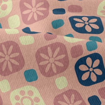 Pink Square Flowers Modern Jersey